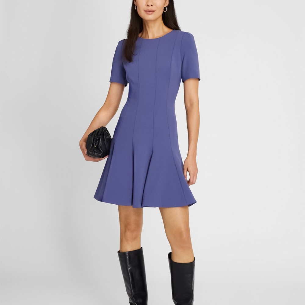 Short Fit & Flare Dress - Brand New - NEVER WORN - Blue Indigo
